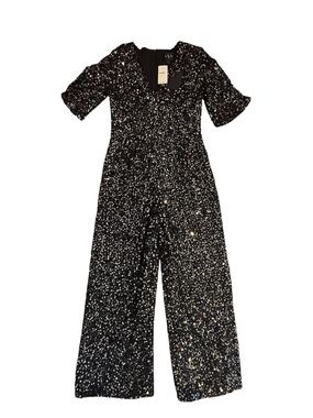NWT Black Halo EVE by Laurel Berman Black Sequin Jumper